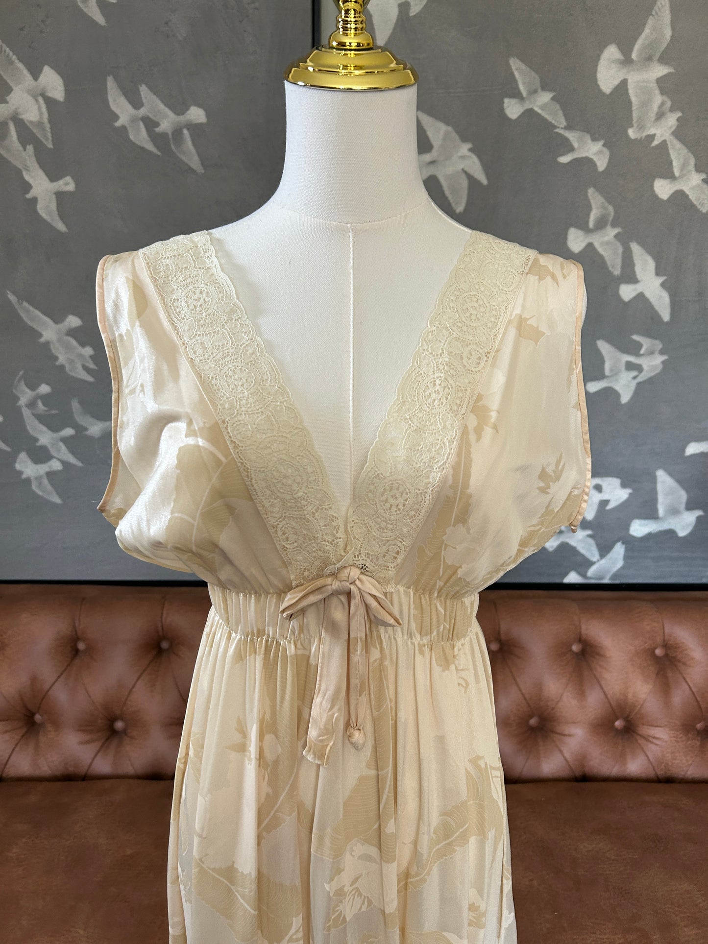 Vintage negligee with slip dress, and matching robe