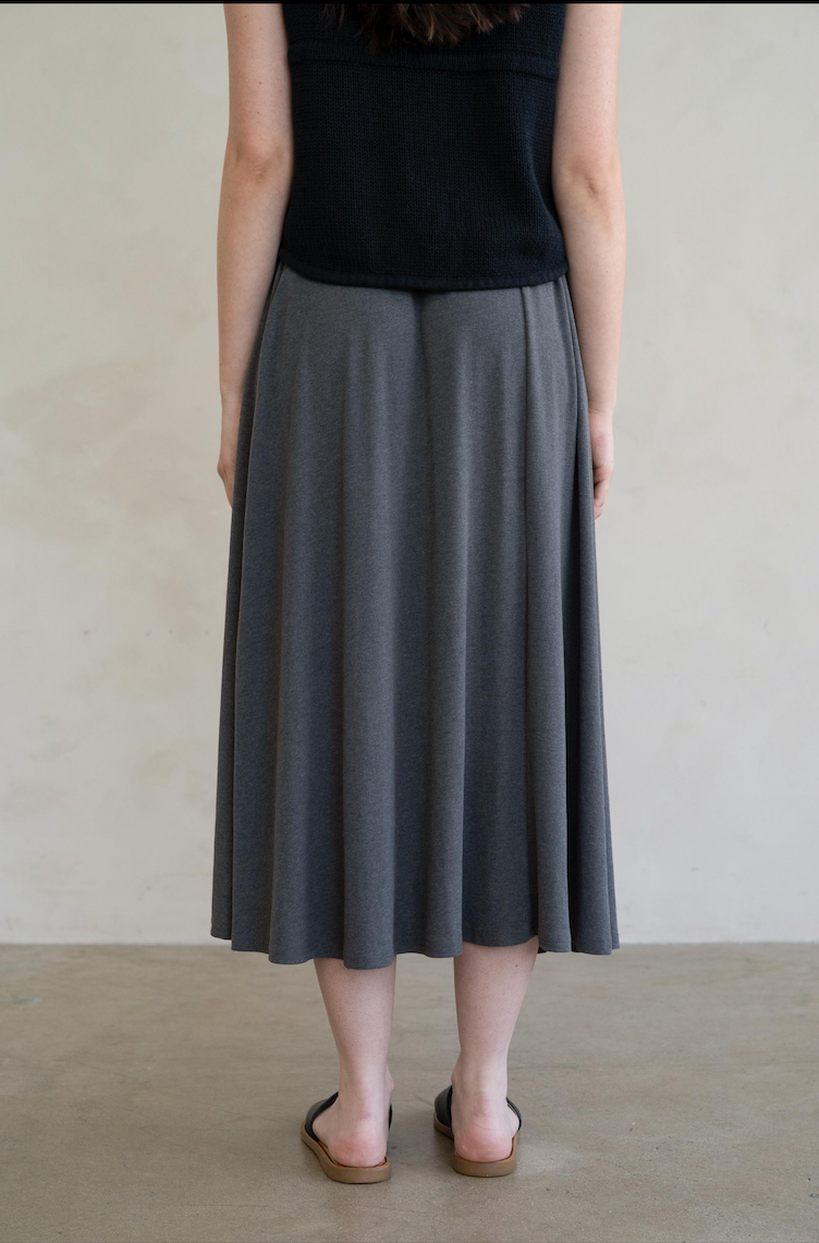 Flare Jersey Long Skirt