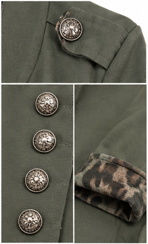 Sgt. Pepper Olive Double-Breasted Military Jacket