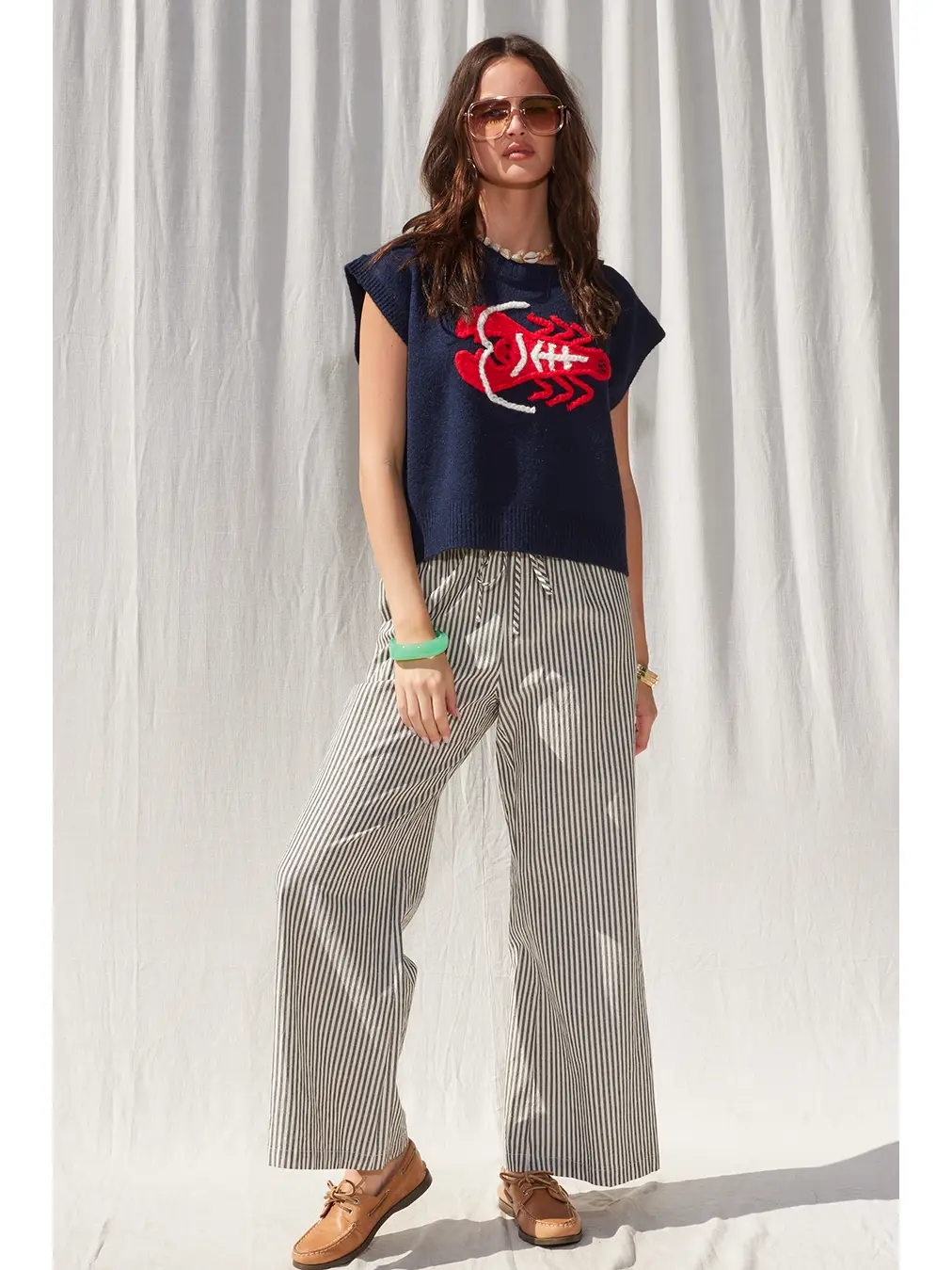 Illa Striped Wide Leg Pant