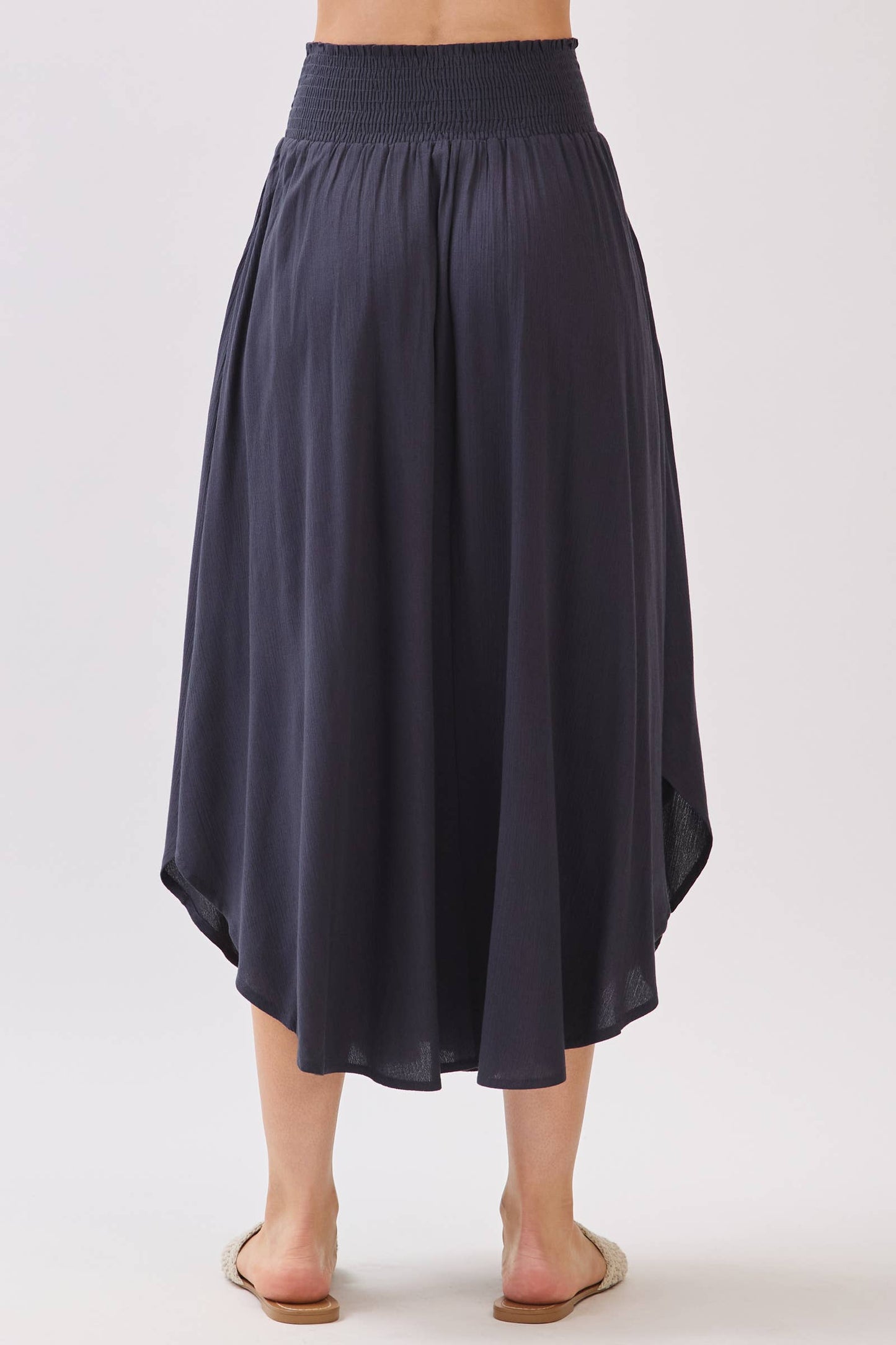 Smocked Waist Flowy Skirt