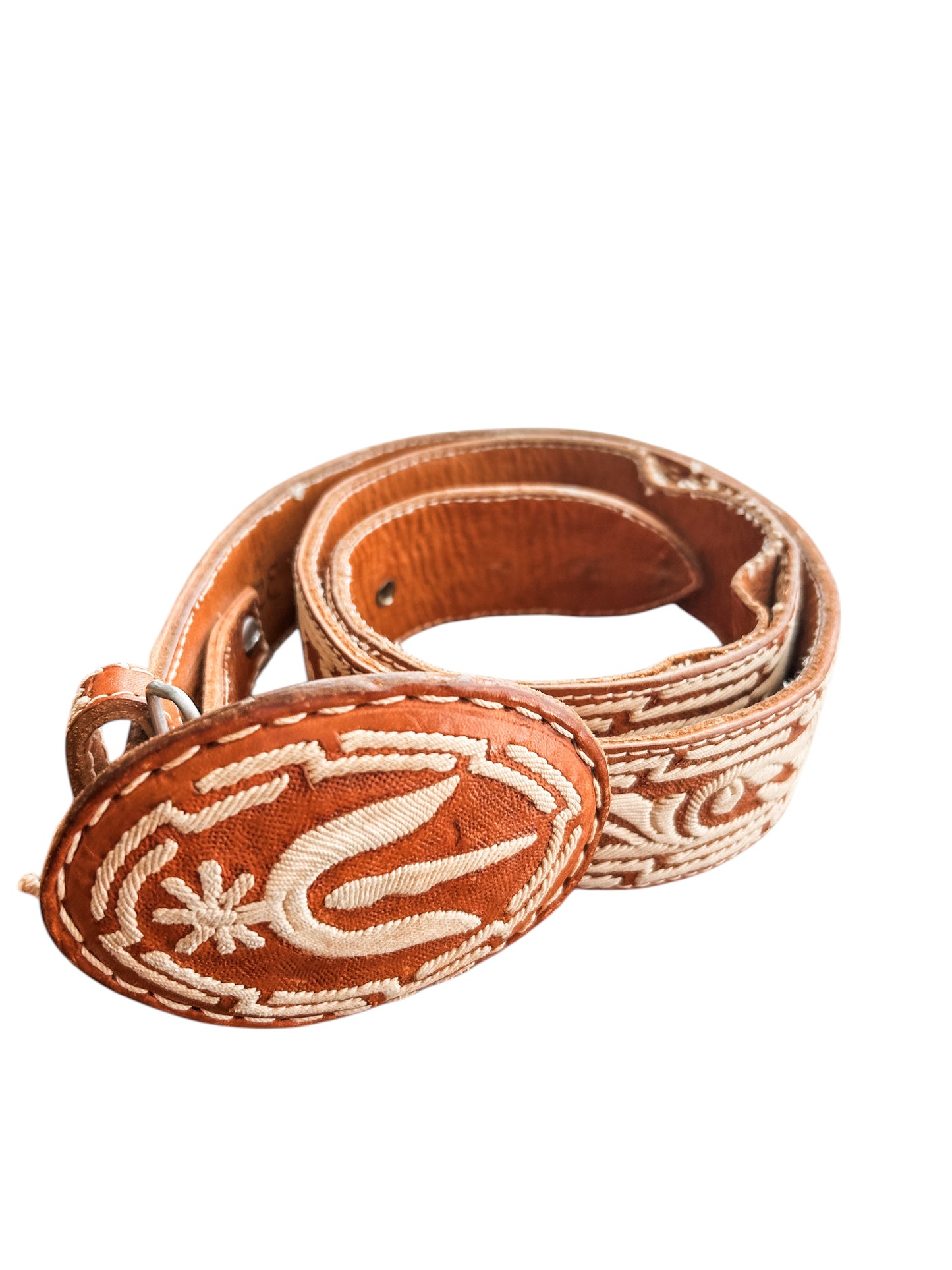 Genuine Leather Belt | Vintage with Hand Stitching