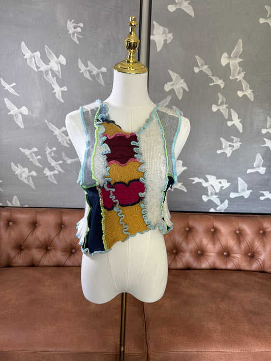 Rua Carlota couture patchwork tank top.