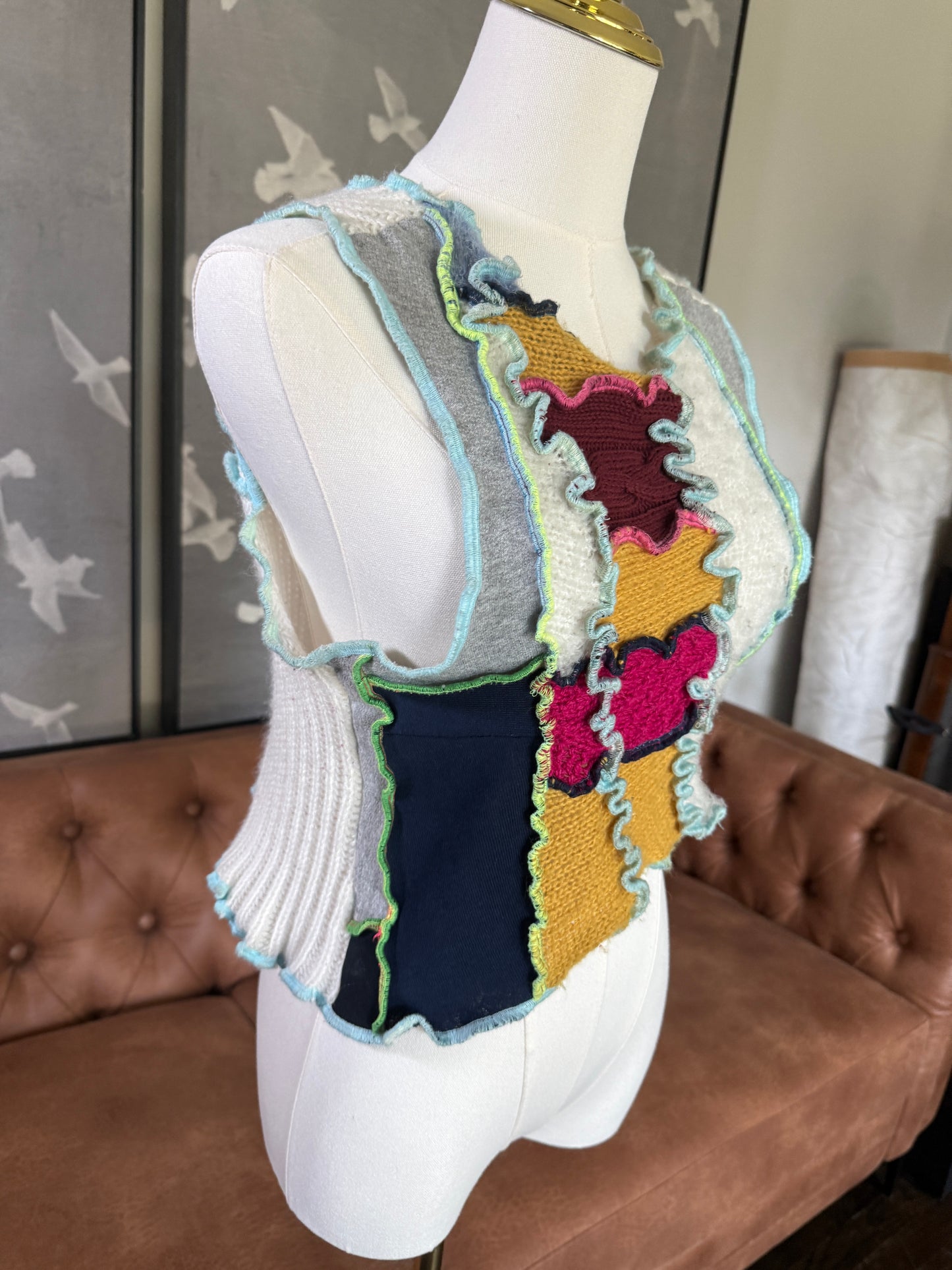 Rua Carlota couture patchwork tank top.