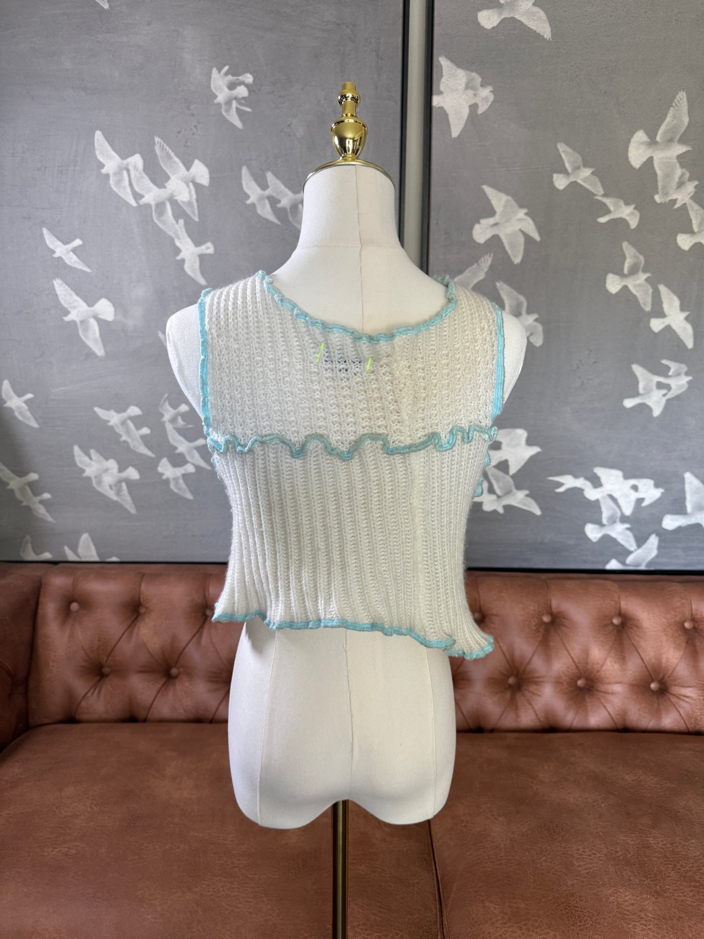 Rua Carlota couture patchwork tank top.