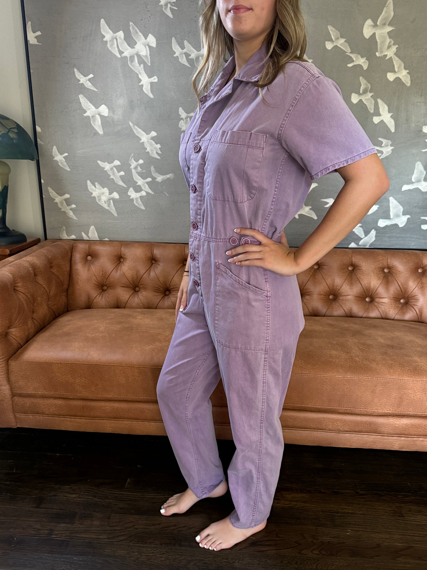 Lavender Pistola Jump Suit