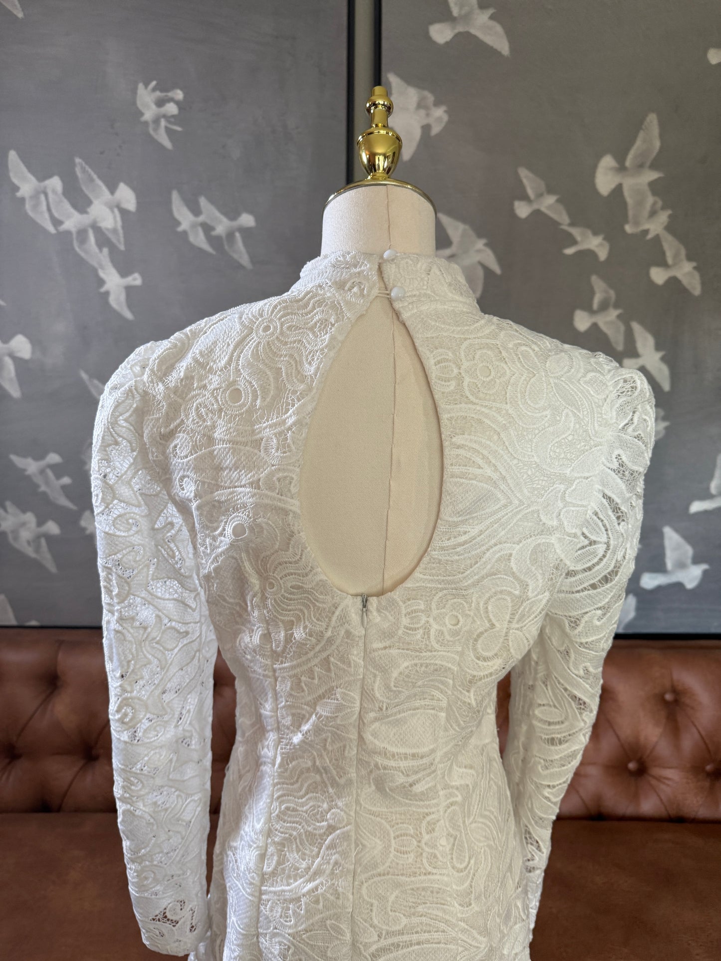 White Lace Skater Dress