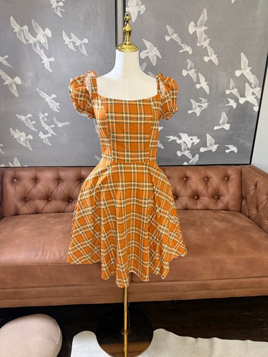 Plaid skater dress