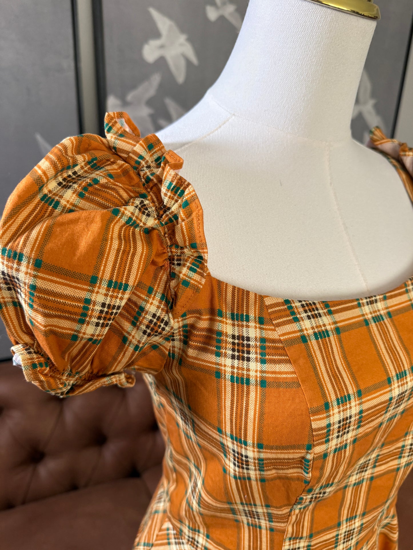 Plaid skater dress