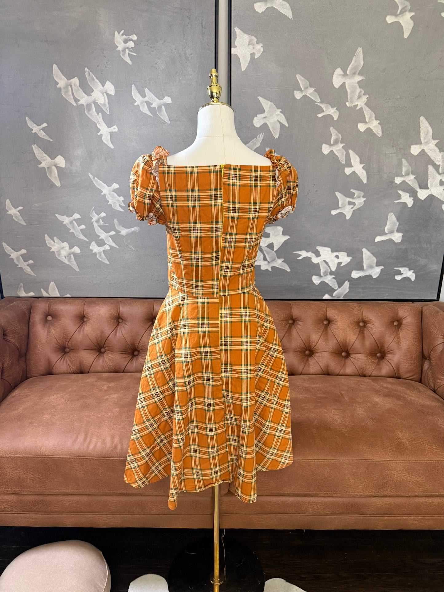 Plaid skater dress