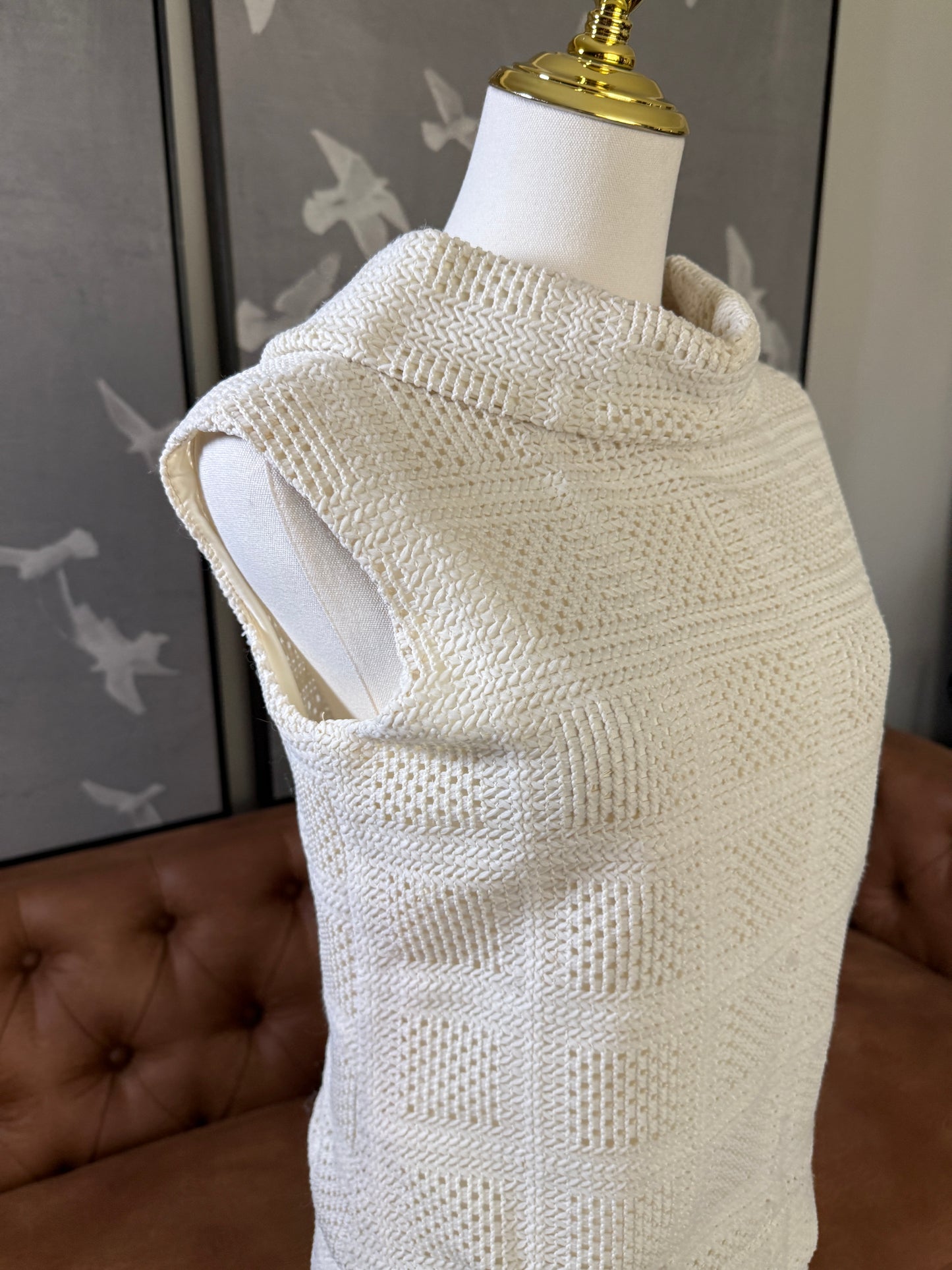 Vintage off white drop waist dress