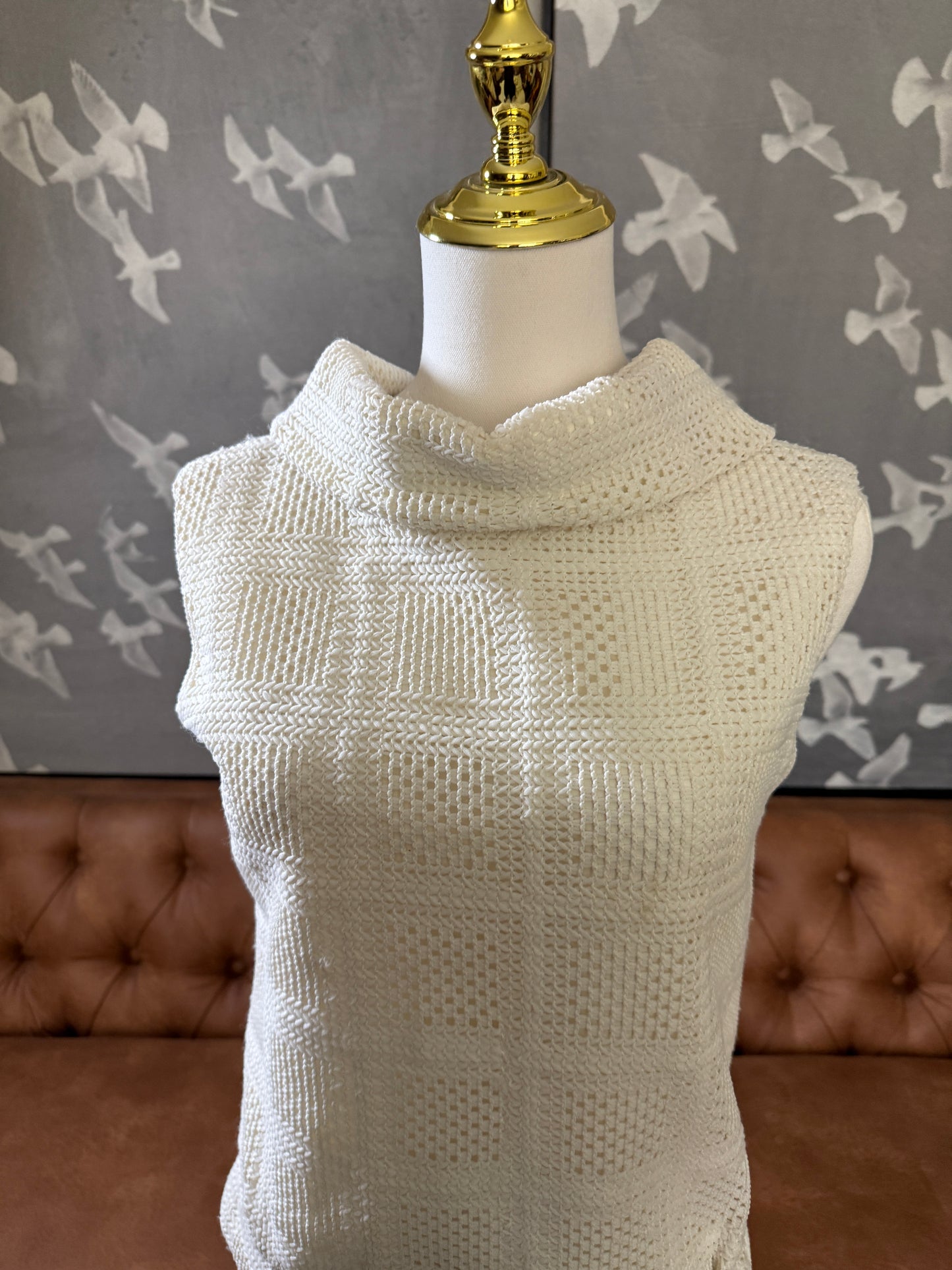 Vintage off white drop waist dress