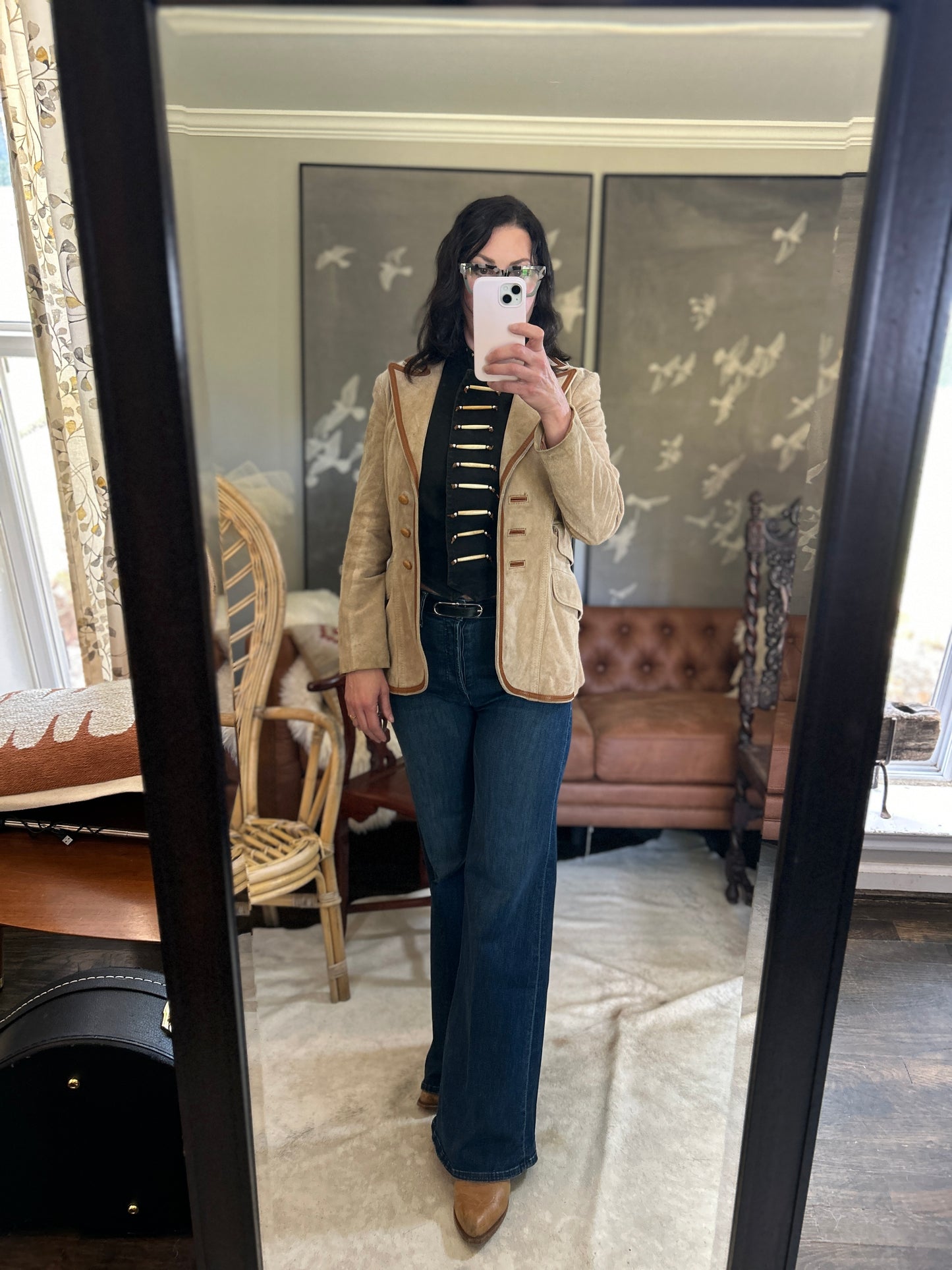 Vintage 1970's suede and leather jacket