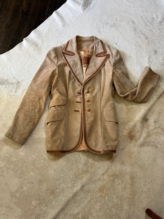Vintage 1970's suede and leather jacket