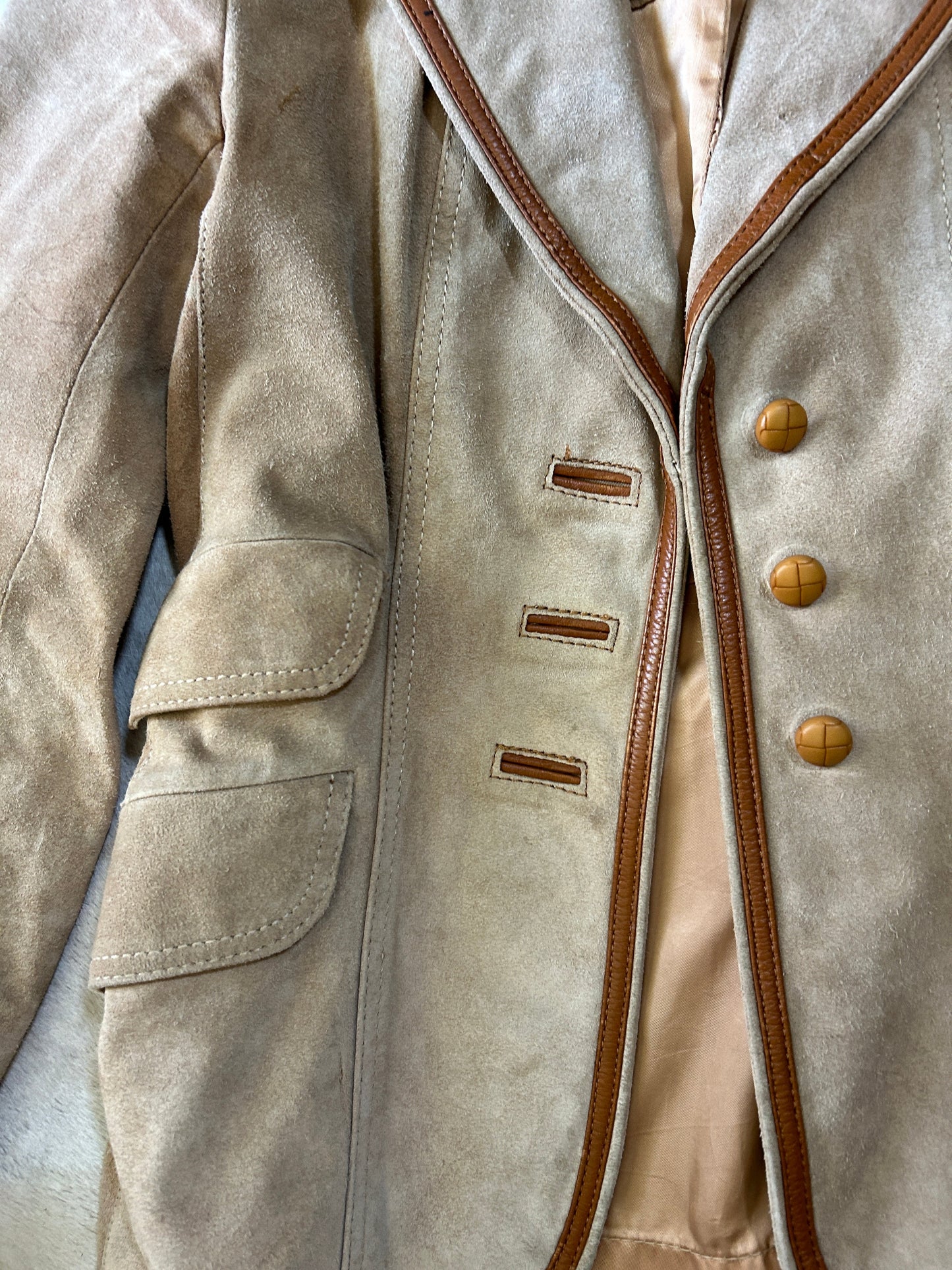 Vintage 1970's suede and leather jacket