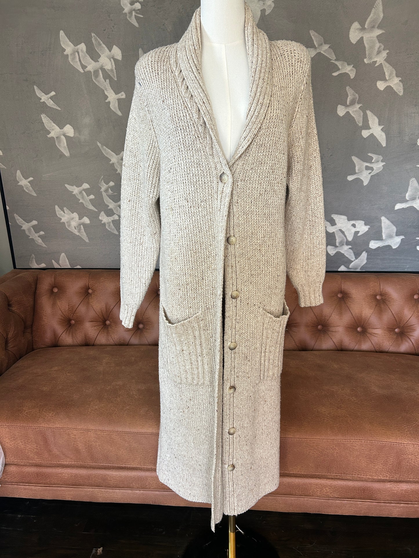 Button down sweater duster