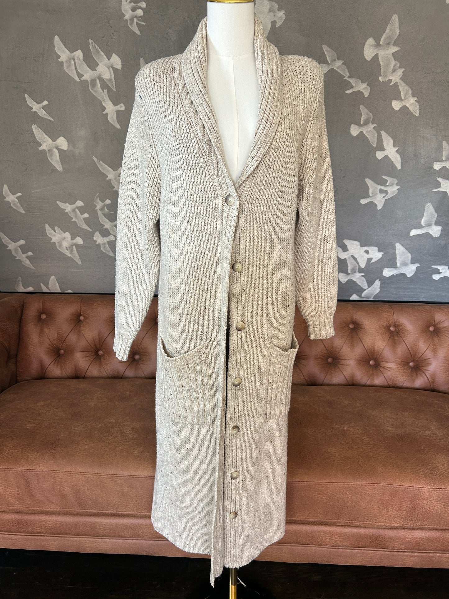 Button down sweater duster
