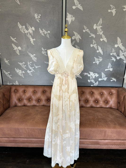 Vintage negligee with slip dress, and matching robe