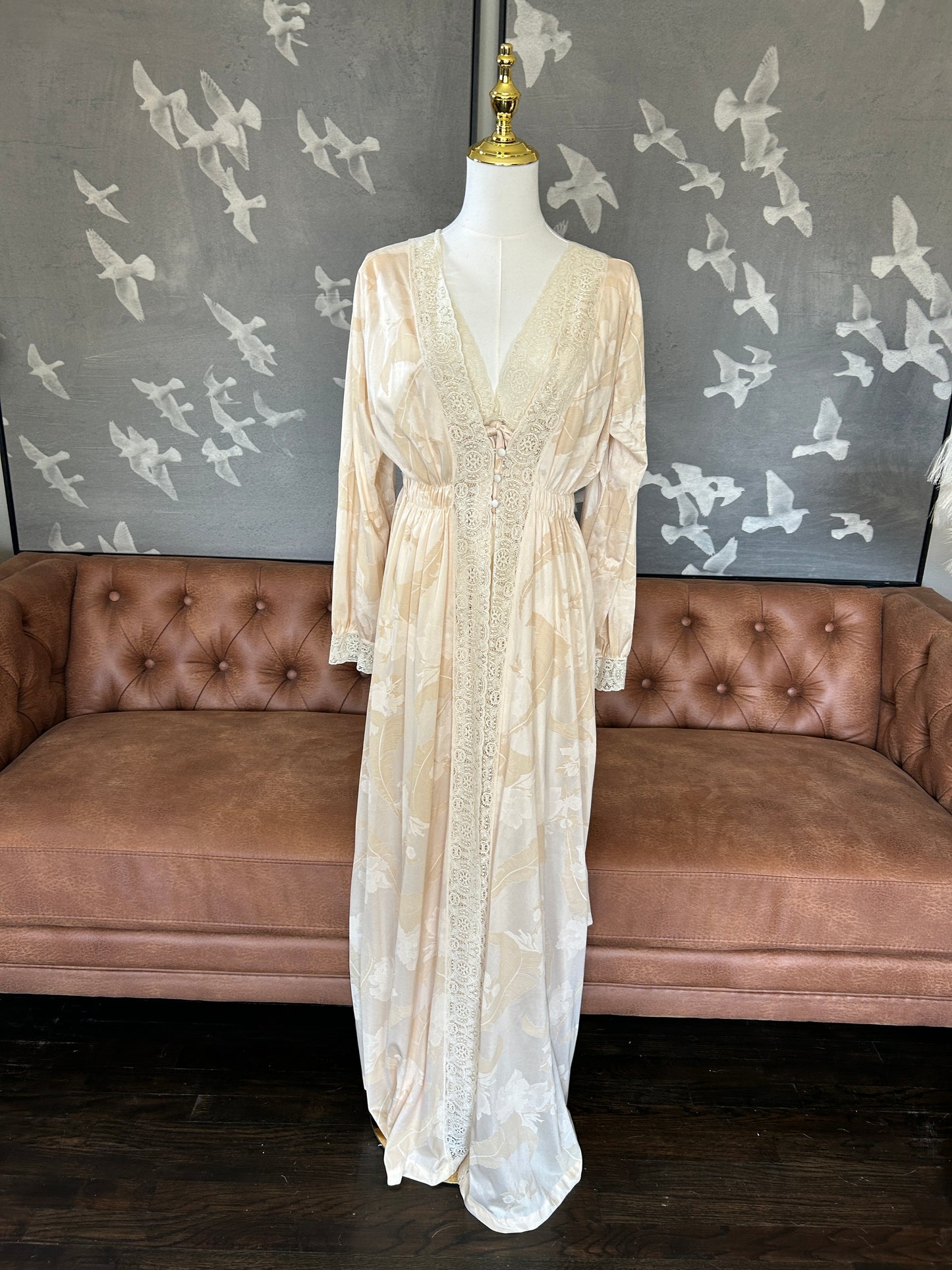 Vintage negligee with slip dress, and matching robe