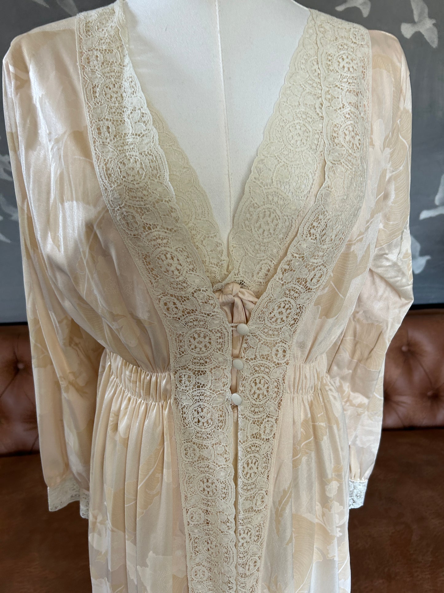 Vintage negligee with slip dress, and matching robe