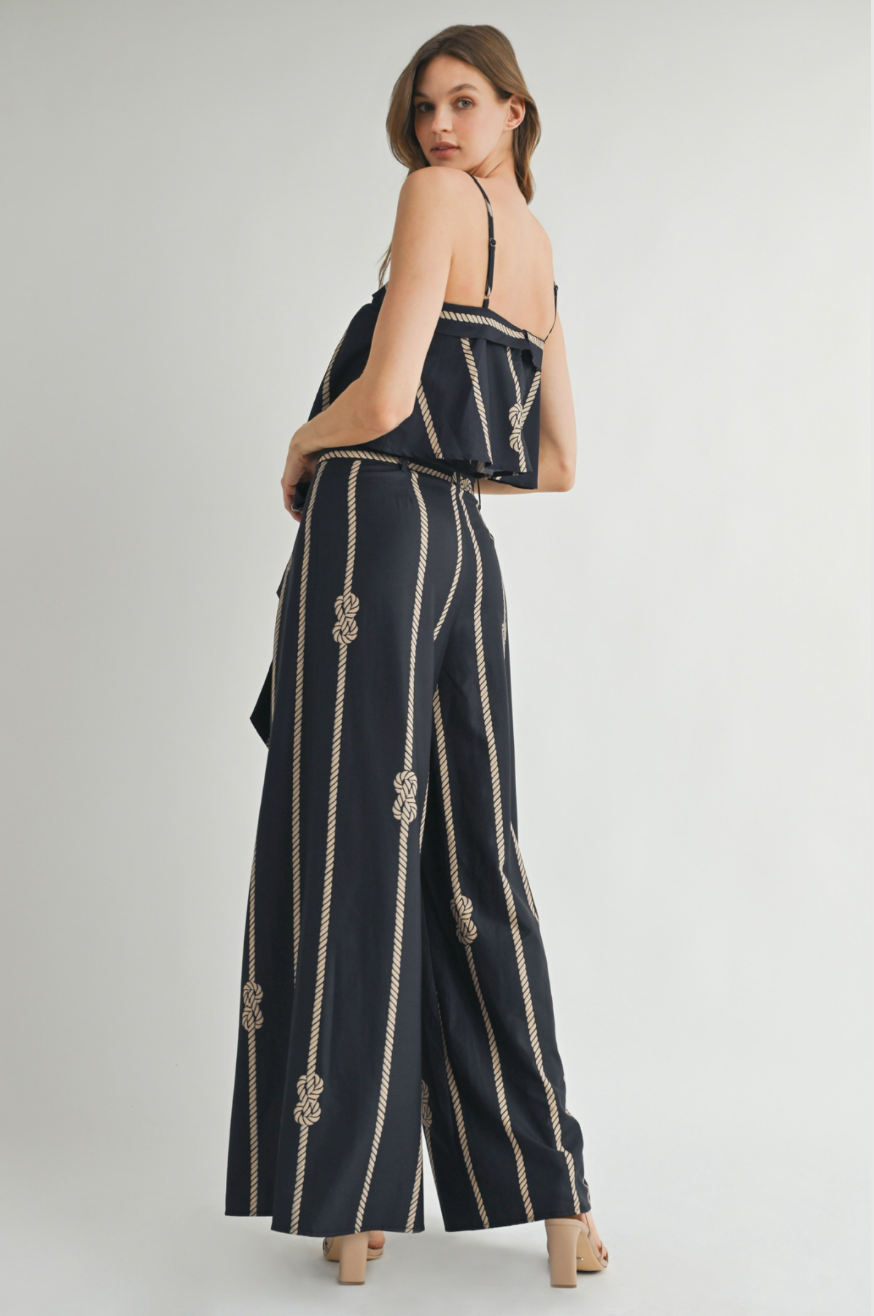 Gold Rope Wide Leg Pants and Matching Top