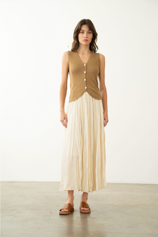 Elegance Crinkled Maxi Skirt