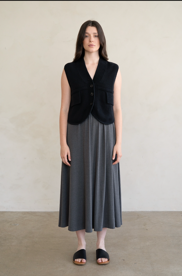 Flare Jersey Long Skirt