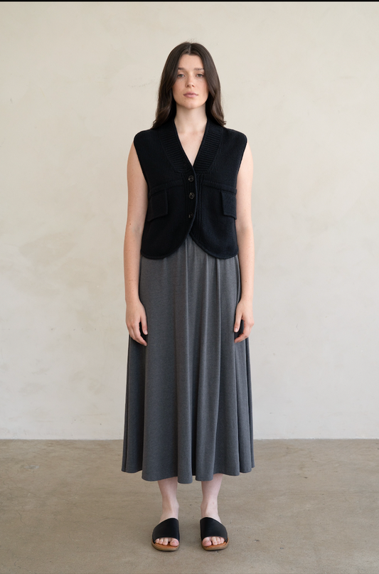 Flare Jersey Long Skirt