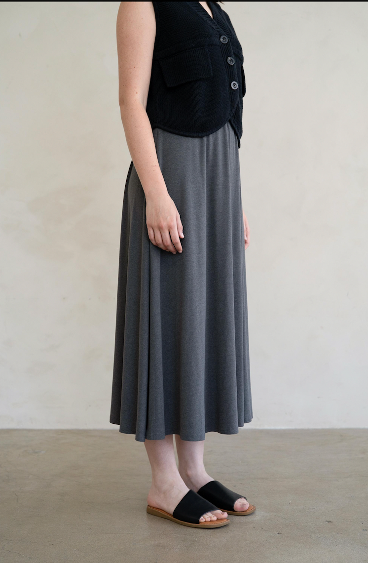 Flare Jersey Long Skirt
