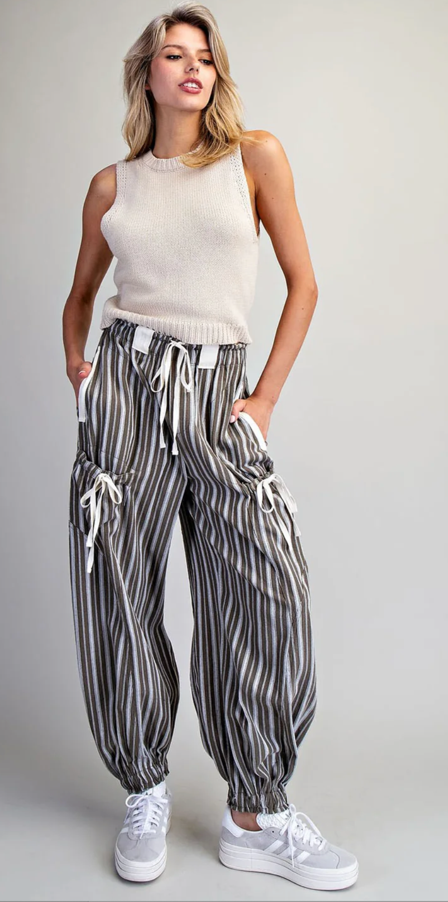 Woodland Striped Drawstring Joggers