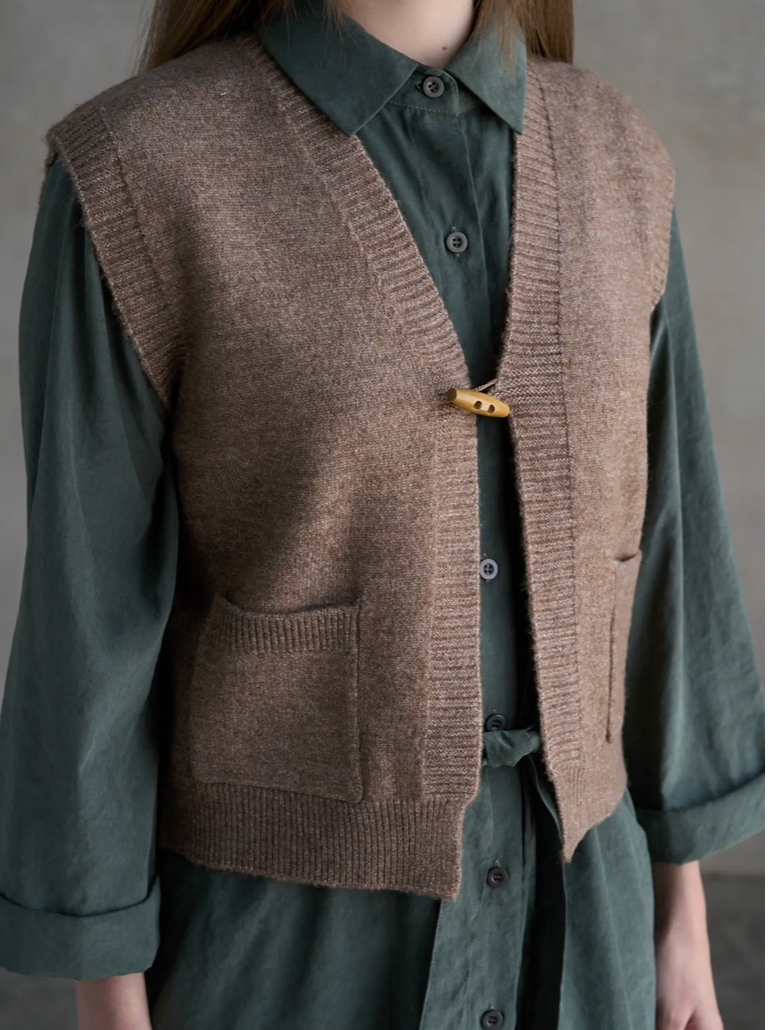Adeline Toggle Button Sweater Vest