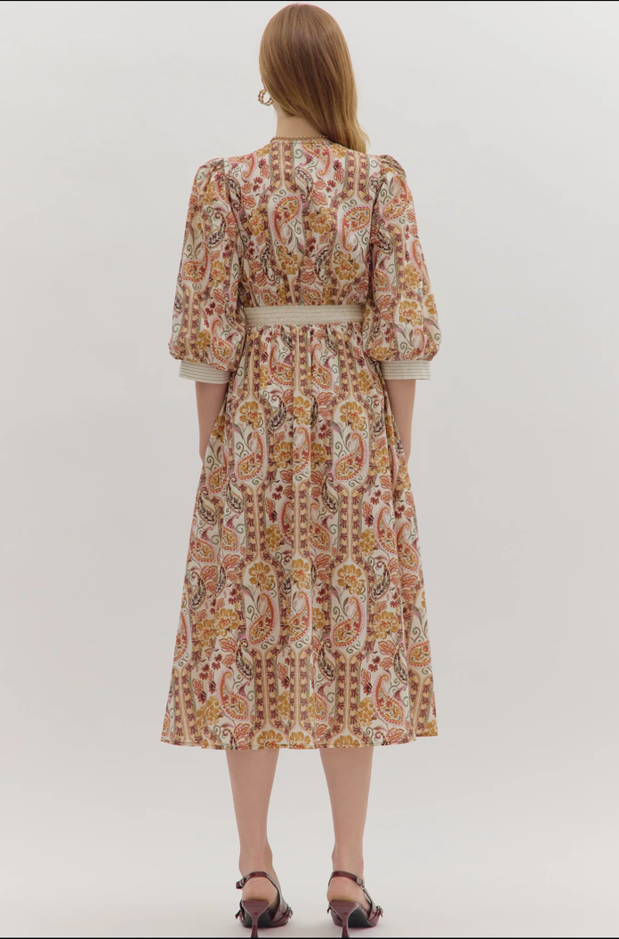 Camille Floral Zip Front Dress