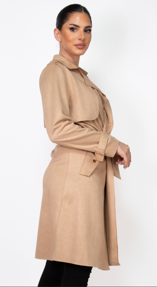 Scuba Suede Medium Length Jacket