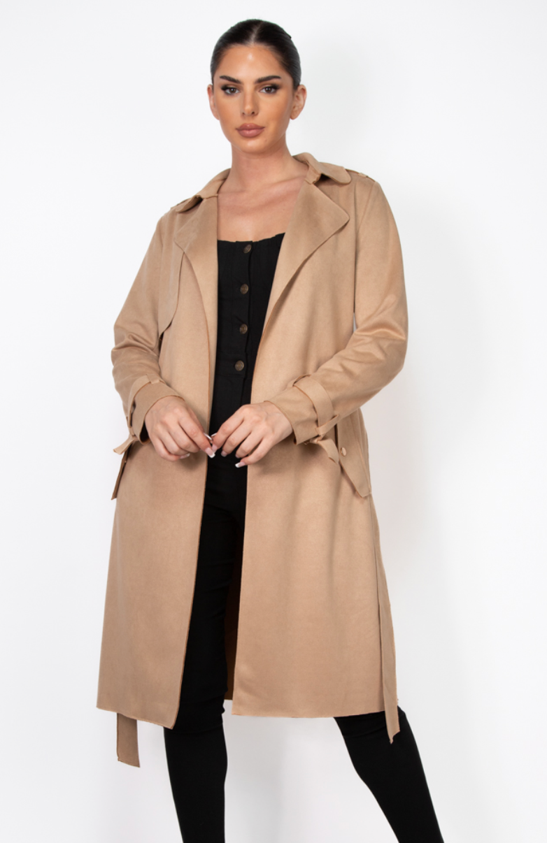 Scuba Suede Medium Length Jacket