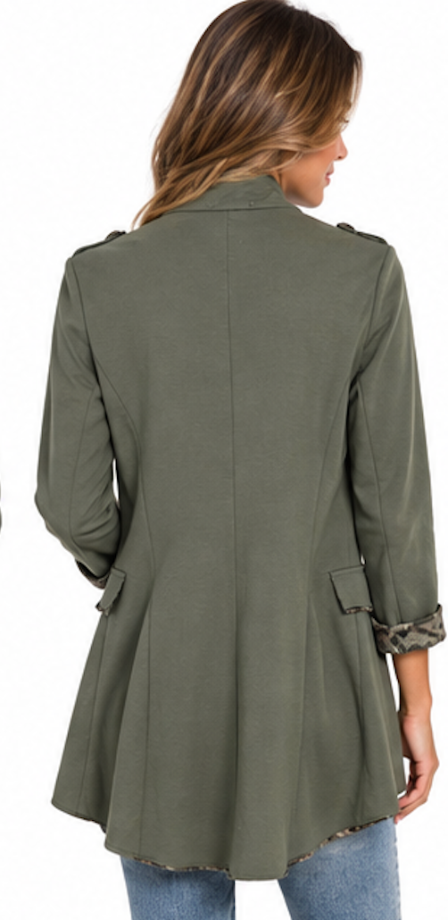 Sgt. Pepper Olive Double-Breasted Military Jacket
