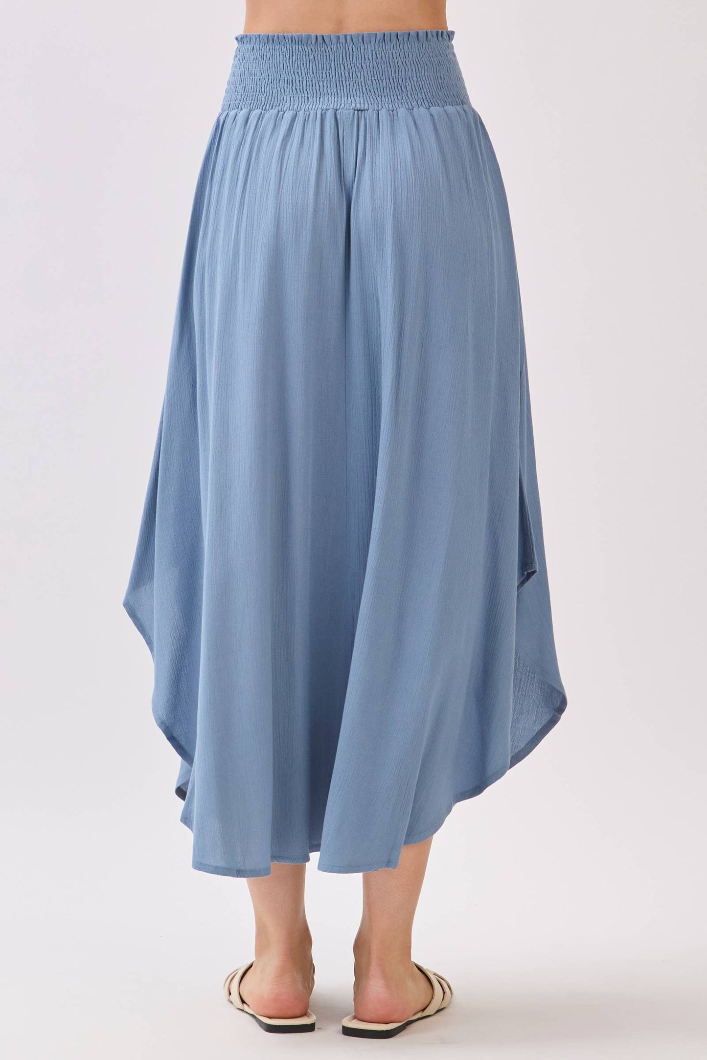 Smocked Waist Flowy Skirt