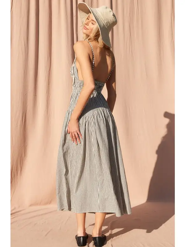 Striped Midi Maxi Dress