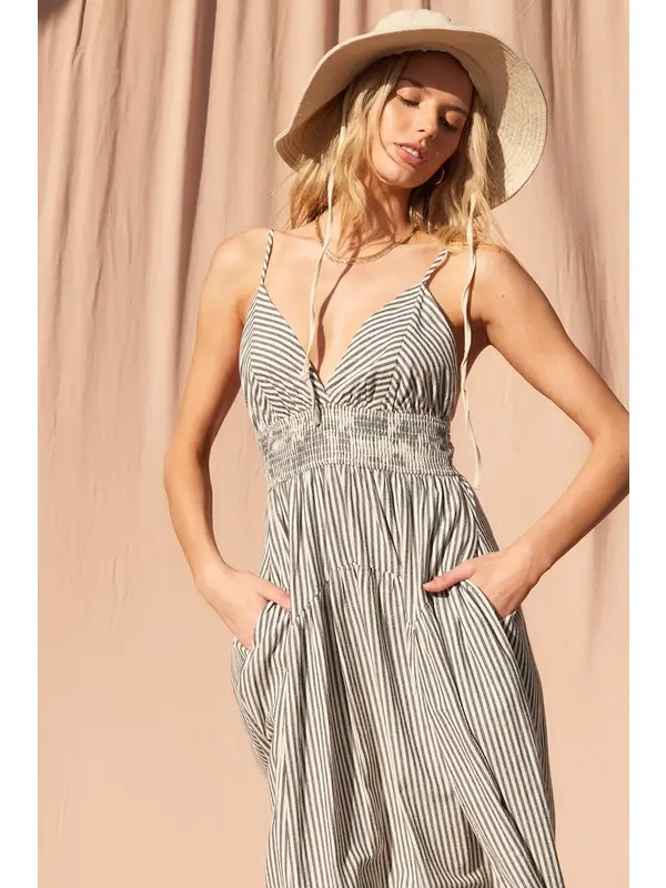 Striped Midi Maxi Dress