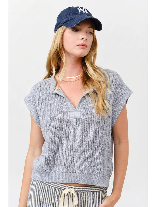 Illa Dusty Blue All Season Lightweight Sweater