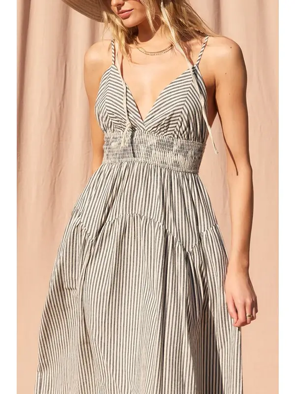 Striped Midi Maxi Dress