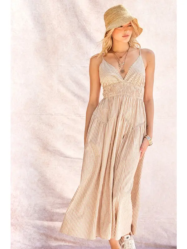 Striped Midi Maxi Dress